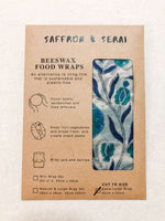 Load image into Gallery viewer, beeswax wrap blue floral xl 01
