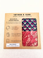 Load image into Gallery viewer, beeswax-wrap-minis-geometric-pink-floral
