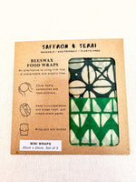 Load image into Gallery viewer, beeswax-wrap-minis-green-batik

