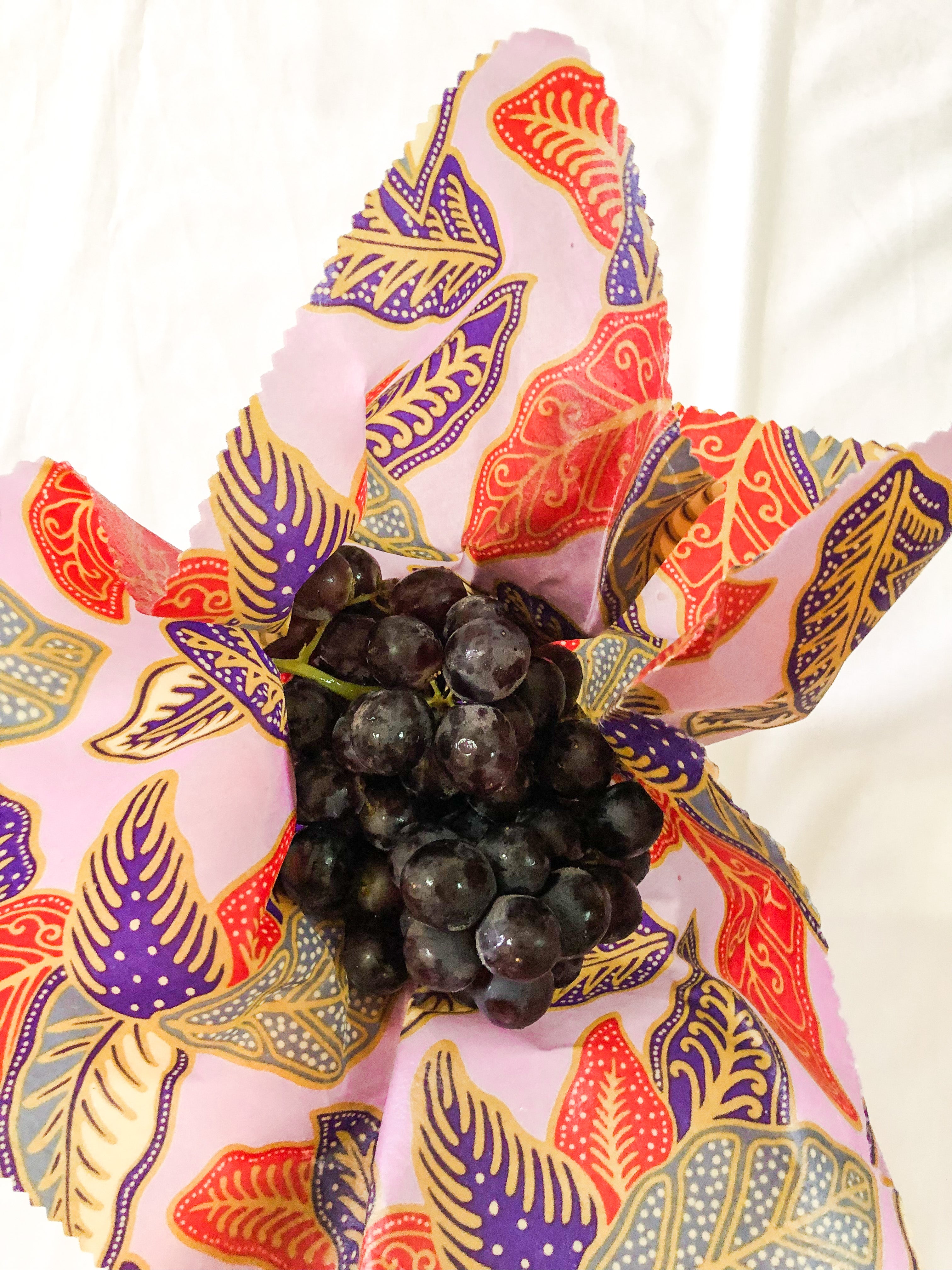 Beeswax Wrap - Purple & Blue Batik
