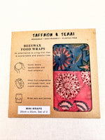 Load image into Gallery viewer, beeswax-wrap-minis-pink-blue-floral
