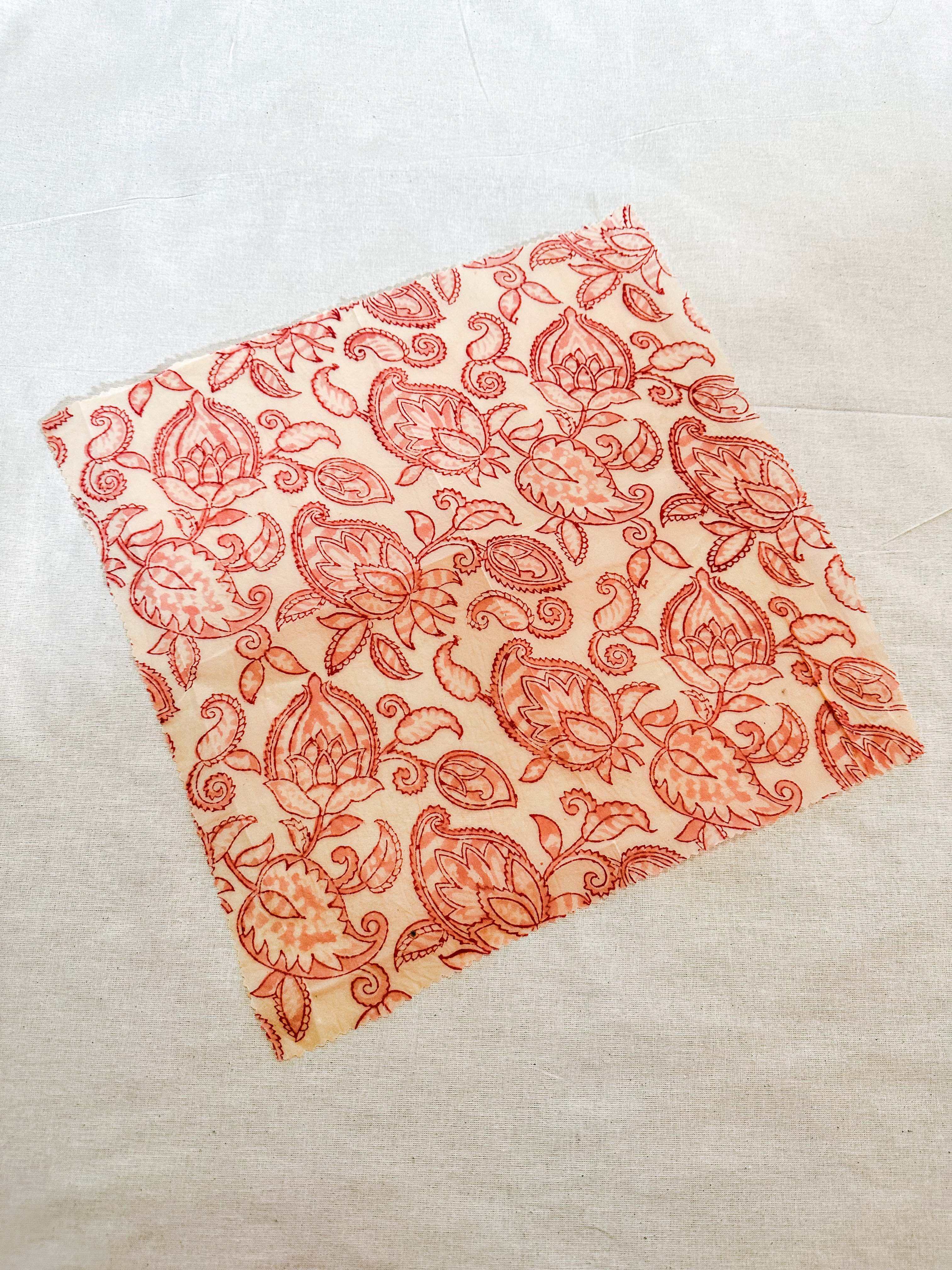 Beeswax Wrap - Pink Floral