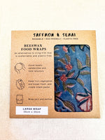 Load image into Gallery viewer, beeswax-wrap-malaysia-powder-blue-floral

